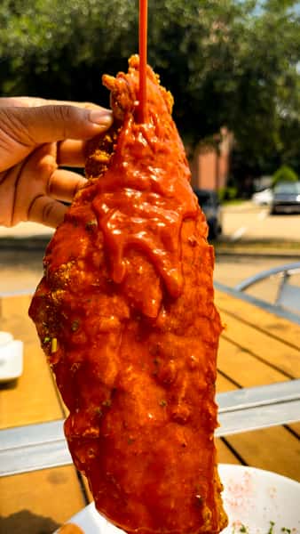 Fried Fish with Buffalo Sauce