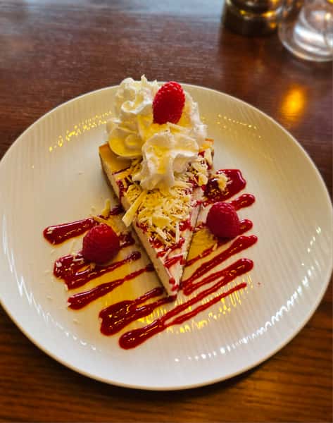 Raspberry White Chocolate Cheesecake
