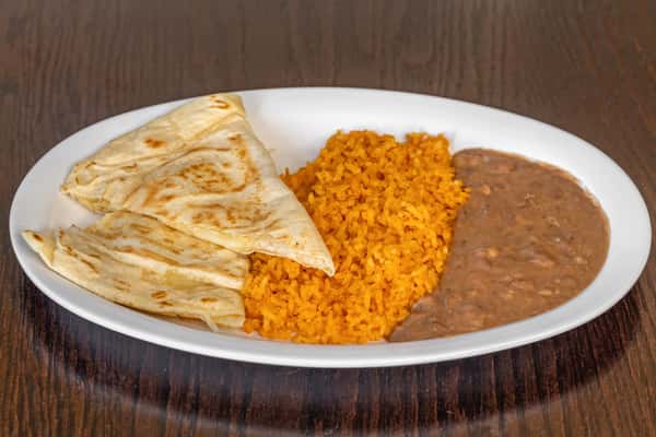 Quesadilla with Rice and Beans