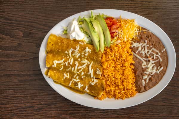 Plato Enchiladas Rojas O Verdes
