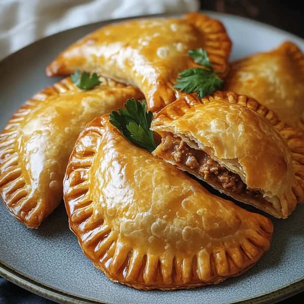BEEF EMPANADAS ( FRENCH FRIES,ONION RINGS,OR TATER TART