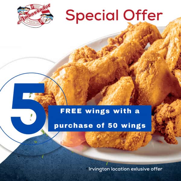 Buy 50 wings, get 5 free wings