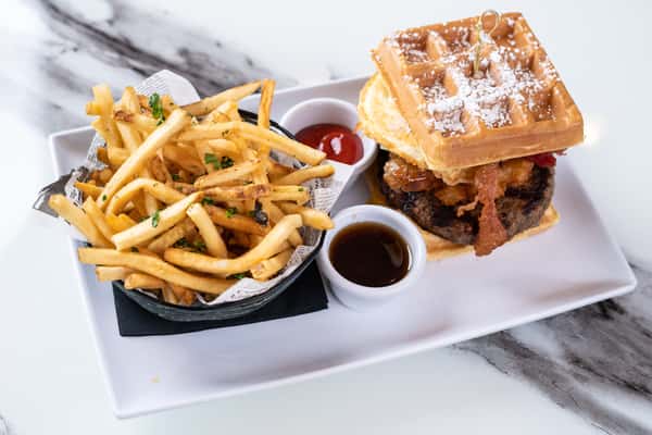 Waffle Breakfast Burger