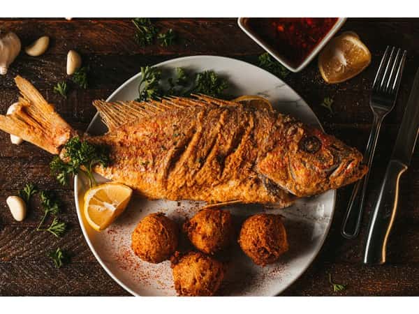 Deep Fried Red Snapper Basket (whole fish)