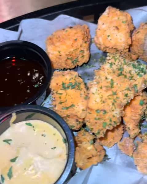 Fried salmon Bites