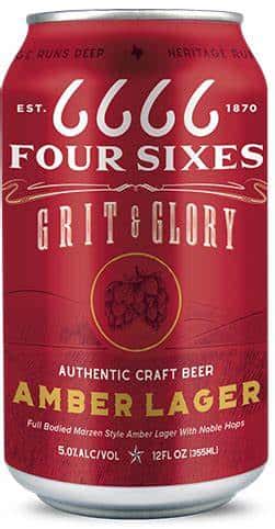 Four Sixes Grit & Glory Amber Lager