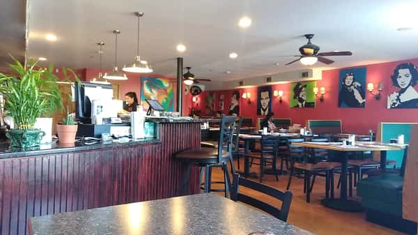 inside of restaurant with no customers