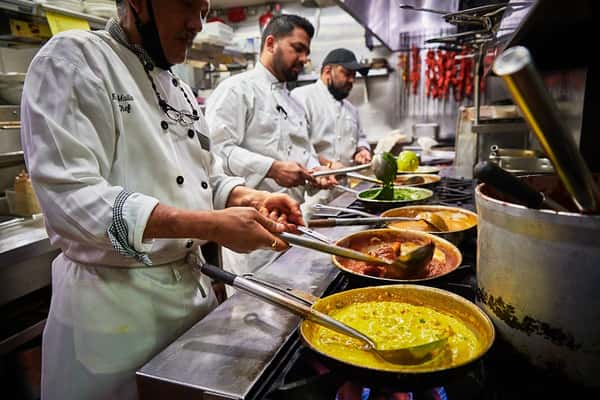 cooks in the kitchen