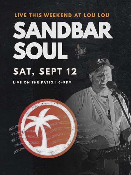 A little Sandbar Soul in the middle of NuLu. 🌴🎶

This Saturday, grab a drink and a spot on the patio for live music from Sandbar Soul, 6–9 PM.

Dinner, cocktails, and Saturday night outside at Lou Lou on Market. Come see us.