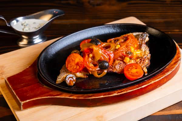 Grilled Branzino Fillet served with Creamy Lemon Sauce