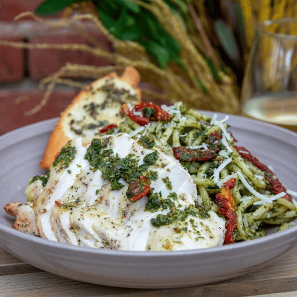 Delicious pesto chicken