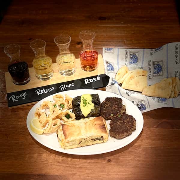 Wine Flight and Hot Mezze Appetizer *Value of $64.95*