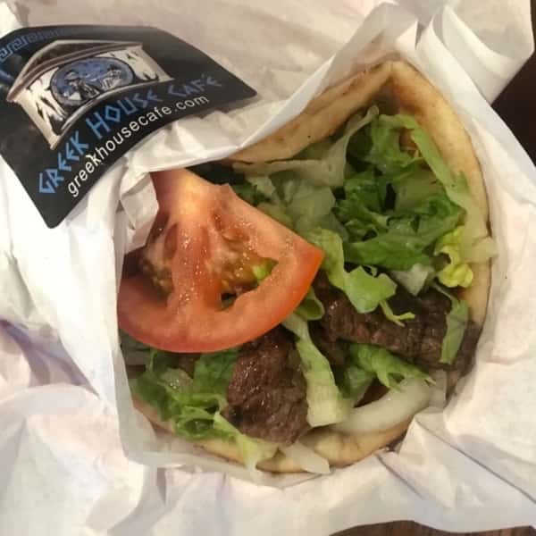 Lamb Souvlaki Pita Combo