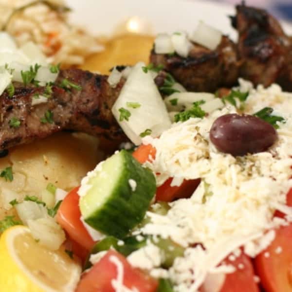 Kids Lamb Souvlaki Plate