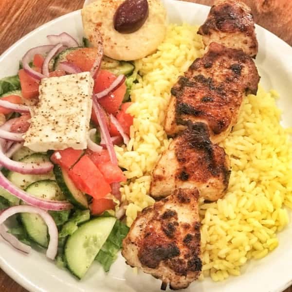 Kids Chicken Souvlaki Plate