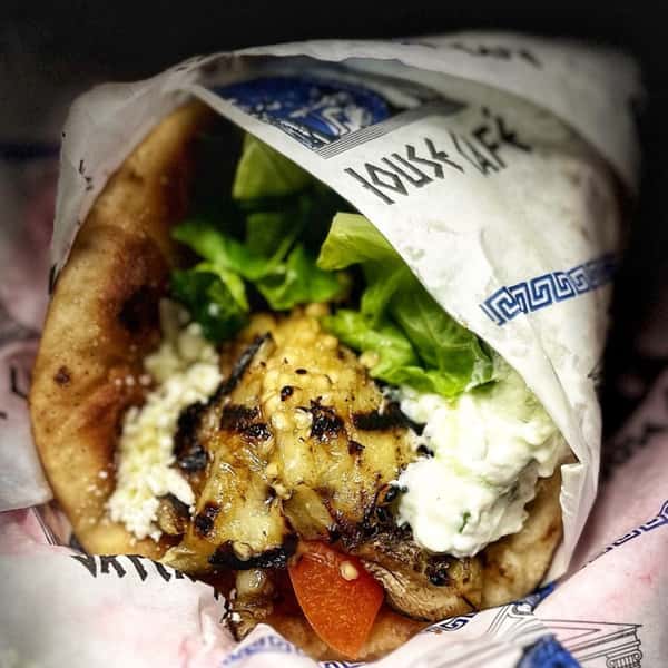 Grilled Eggplant Pita Wrap