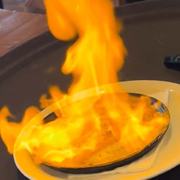 Flaming Cheese "Saganaki"