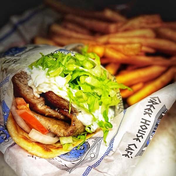 Hunger Buster - Chicken Gyro Pita Wrap Plate  (4oz. Meat)