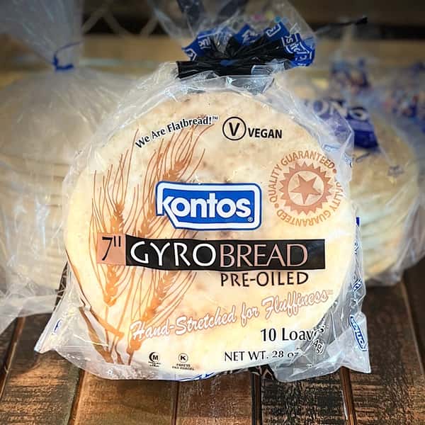 Vegan Greek Hand-Stretched Pita (10pc.)