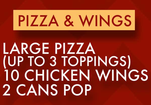 Large Pizza & Wings Combo