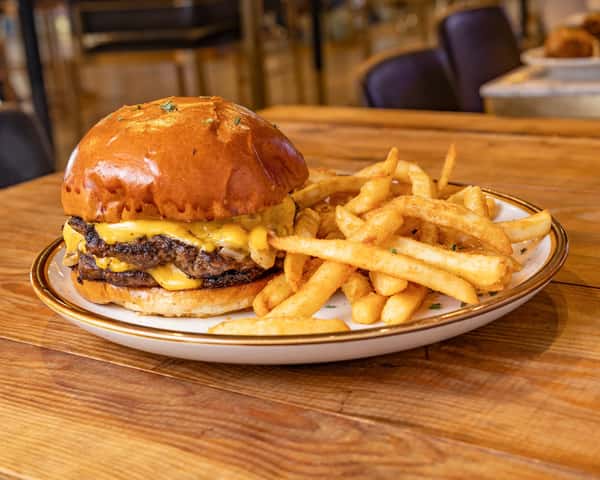 Burger and fries