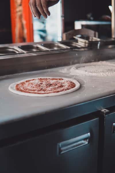 making pizza