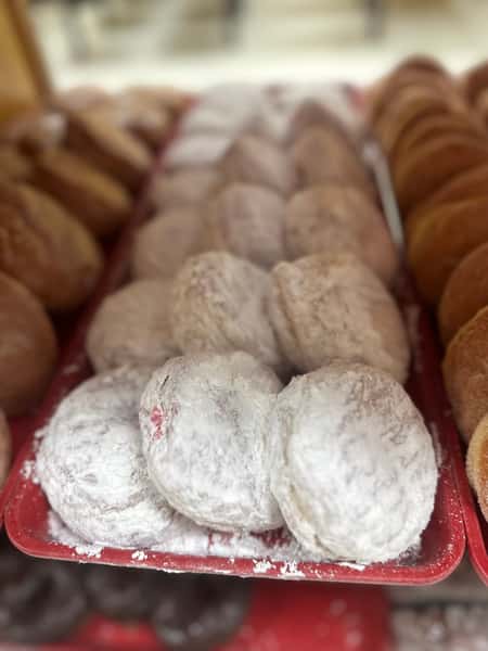 powdered raspberry filled