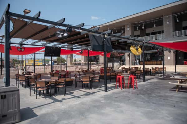 patio with fire pits