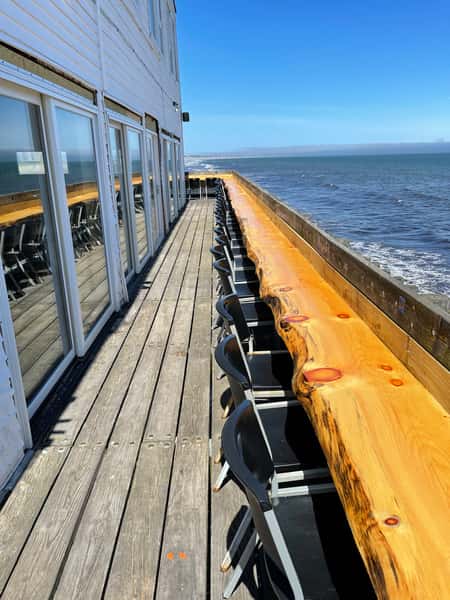 Ocean view patio of The Pier Patio Pub