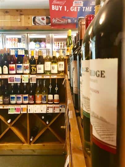 wine section of the market place