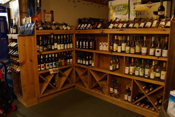 wine section of the market place