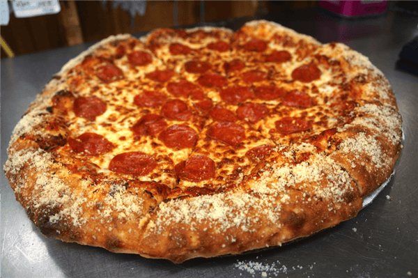 pepperoni pizza on a table