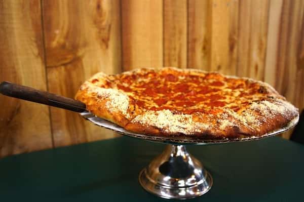 pepperoni pizza on a table
