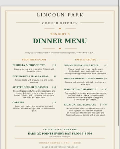 Happy Labor Day weekend! Come check out our chef inspired dinner menu this holiday weekend, featuring Chef Roberto’s Crème Brûlée!
