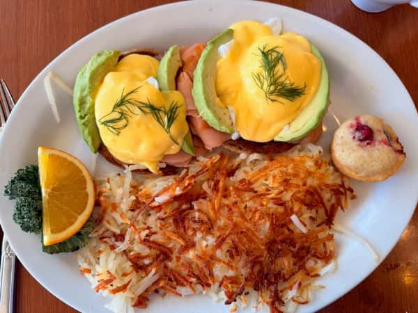 Salmon Avocado Benedict
