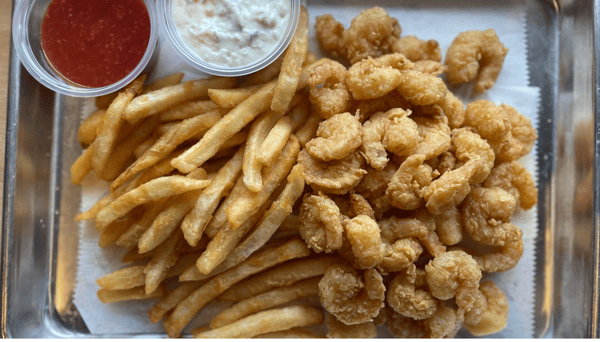Popcorn Shrimp Basket w/ Choice of Side