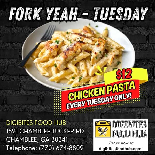 $12 Chicken Pasta (TUESDAY ONLY)