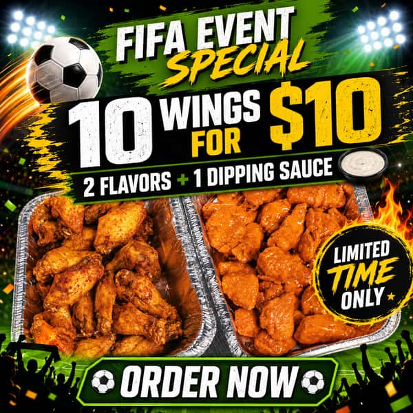 10 PC Wings for $10.00