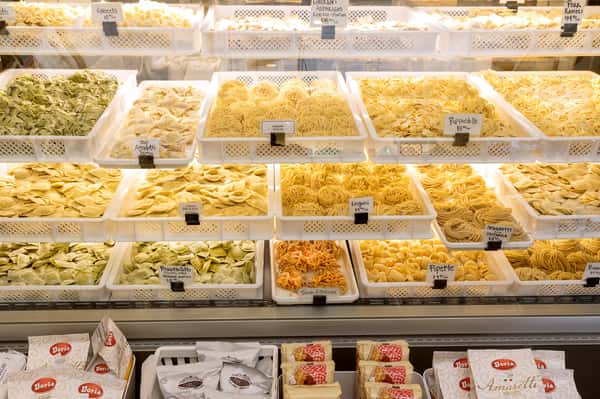 pasta shop counter