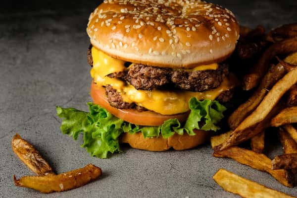 #2 Double US Angus Cheeseburger*
