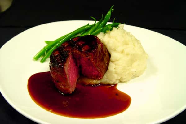 Steak with mashed potato