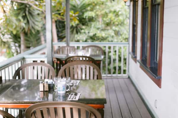 exterior seating