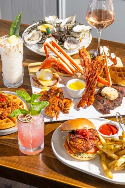 Brunch food and drinks