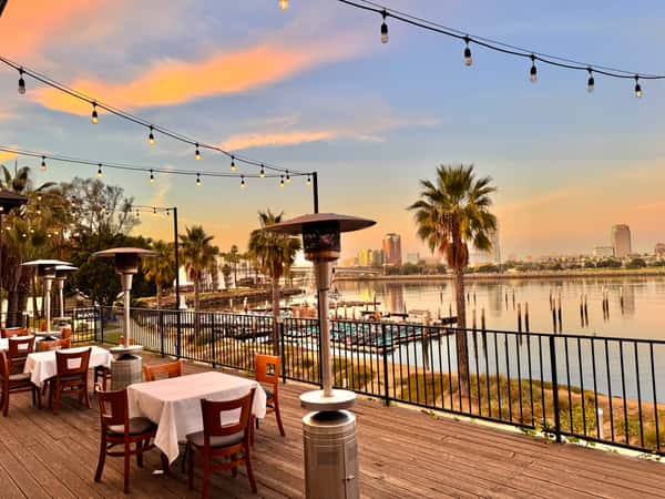 sunset patio dining