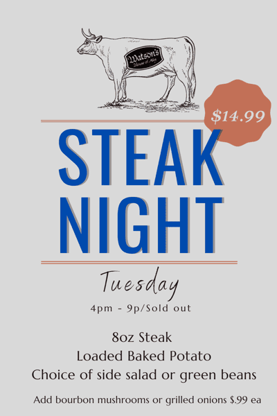 Tuesday Steak Night