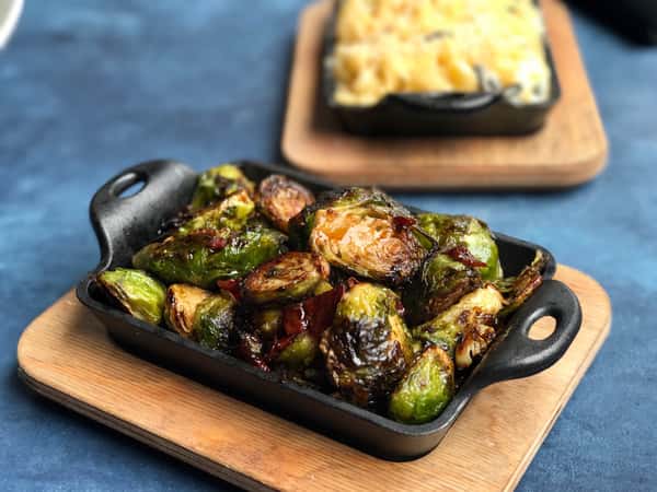 ROASTED BRUSSEL SPROUTS & BACON