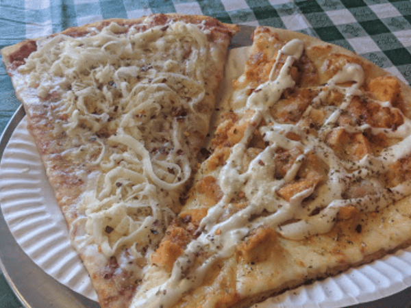two cheese pizzas