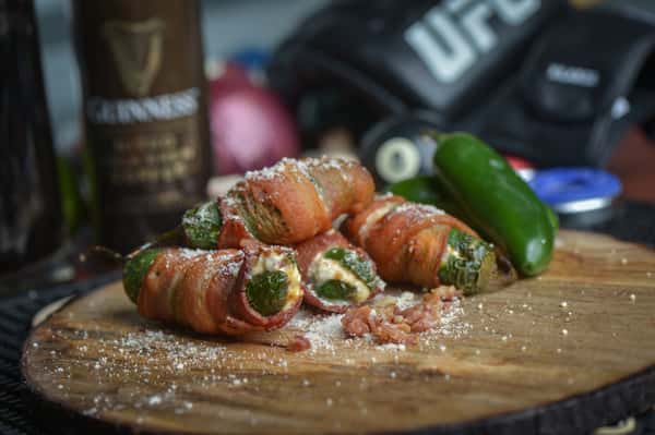 Brisket Stuffed Jalapenos with Ranch Dressing