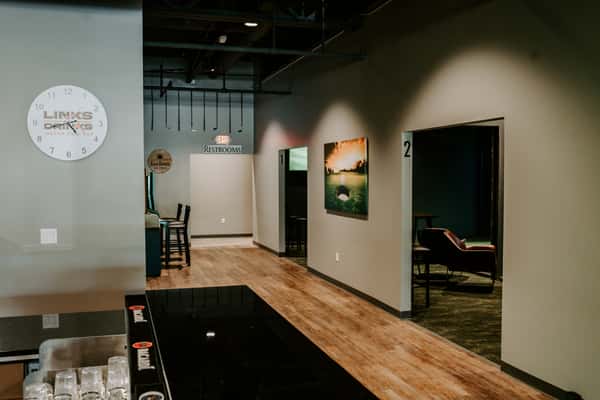 Two rooms available at the indoor golf restaurant