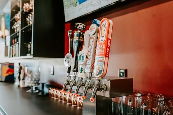 Tap drinks at bar